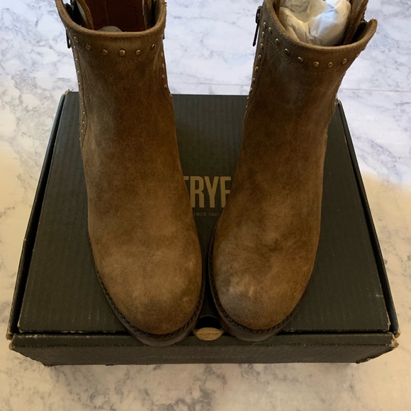Frye Shoes - Frye Natalie Stud Double Zip Ankle Boots